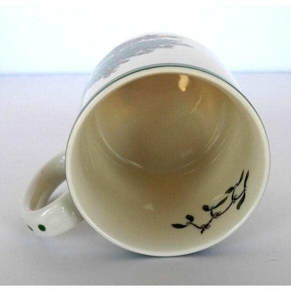 Spode Christmas Tree Holly Mug - Ivory Holiday Coffee Cup 1938 - S3324-A12 - Picture 7 of 7
